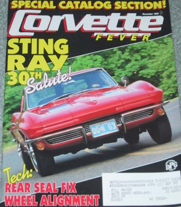 CORVETTE FEVER 1992 DEC - L88, ZL-1, '63 GRAND SPORT, REAR SEALS, EXHAUST